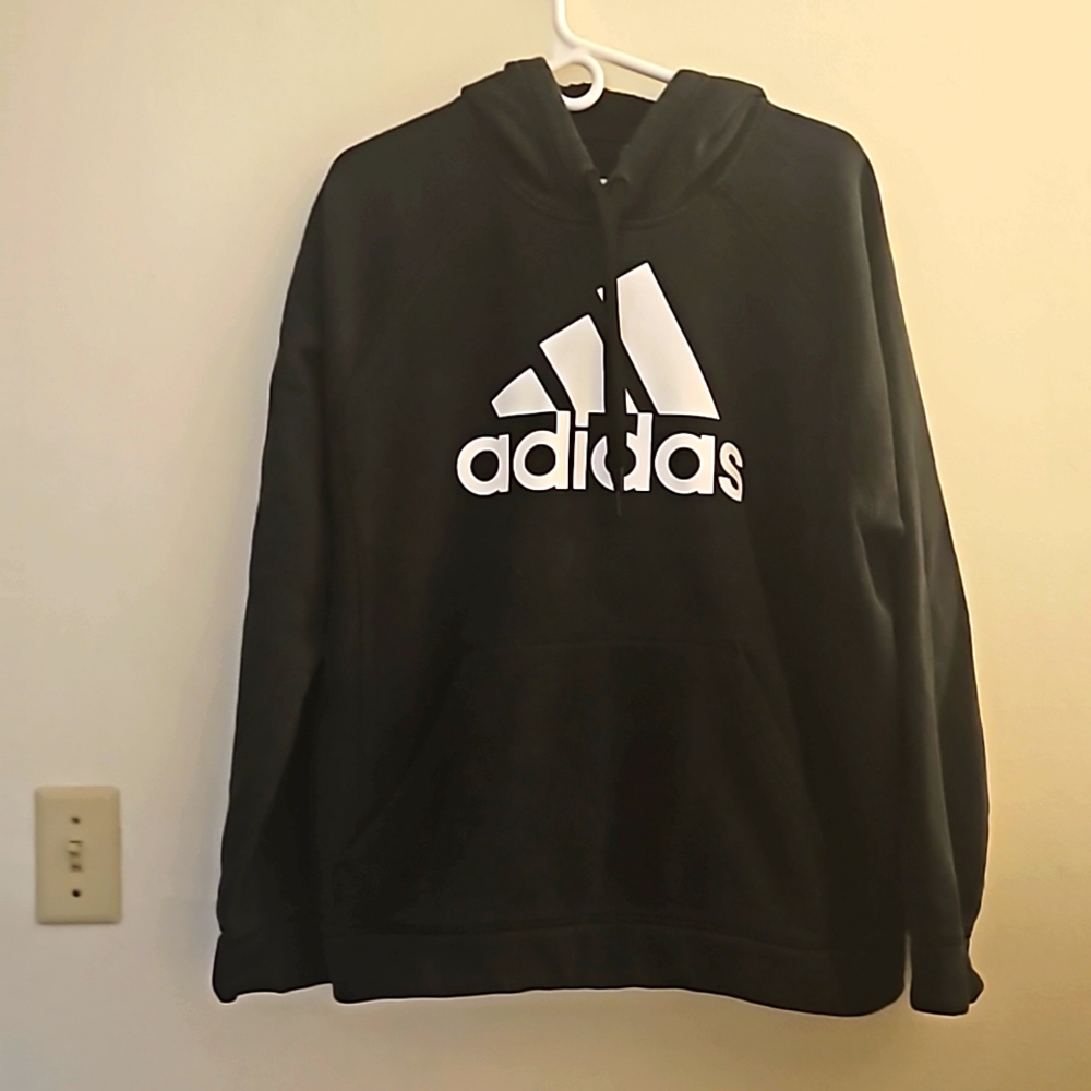 Large Adidas Black Hoodie